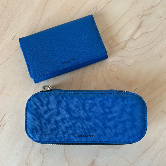 Coach Other - COACH 👓 LEATHER GLASSES CASE & RING KEY CASE SET